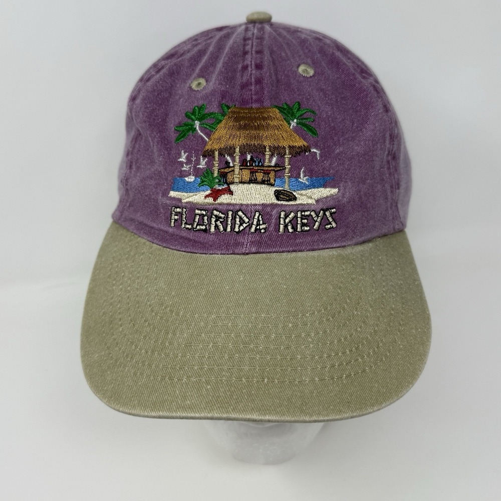 Distinctive Headwear Florida Keys Beach Bar Embroidered Cap Adult Adjustable Hat